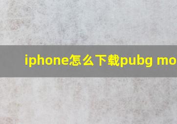 iphone怎么下载pubg mobile